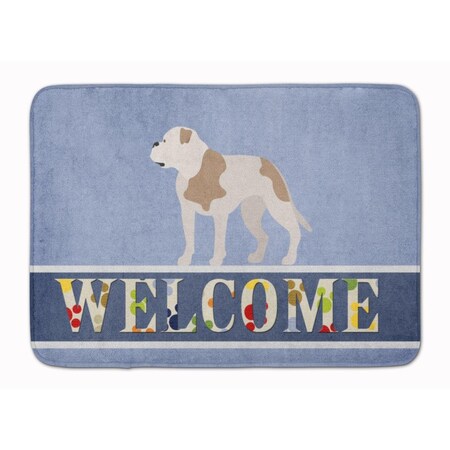 Carolines Treasures American Bulldog Welcome Machine Washable Memory Foam Mat BB8348RUG